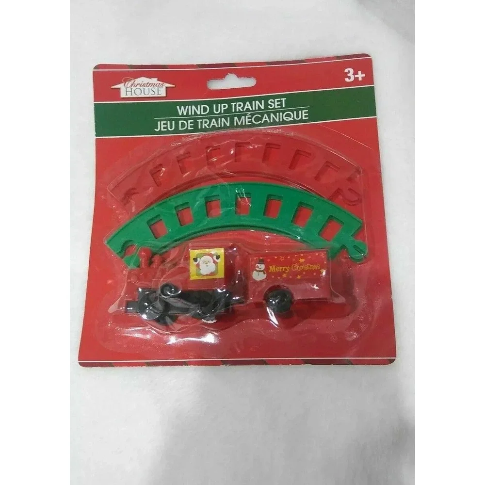 Christmas Wind Up Train Set by Christmas House 6 pieces